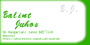 balint juhos business card